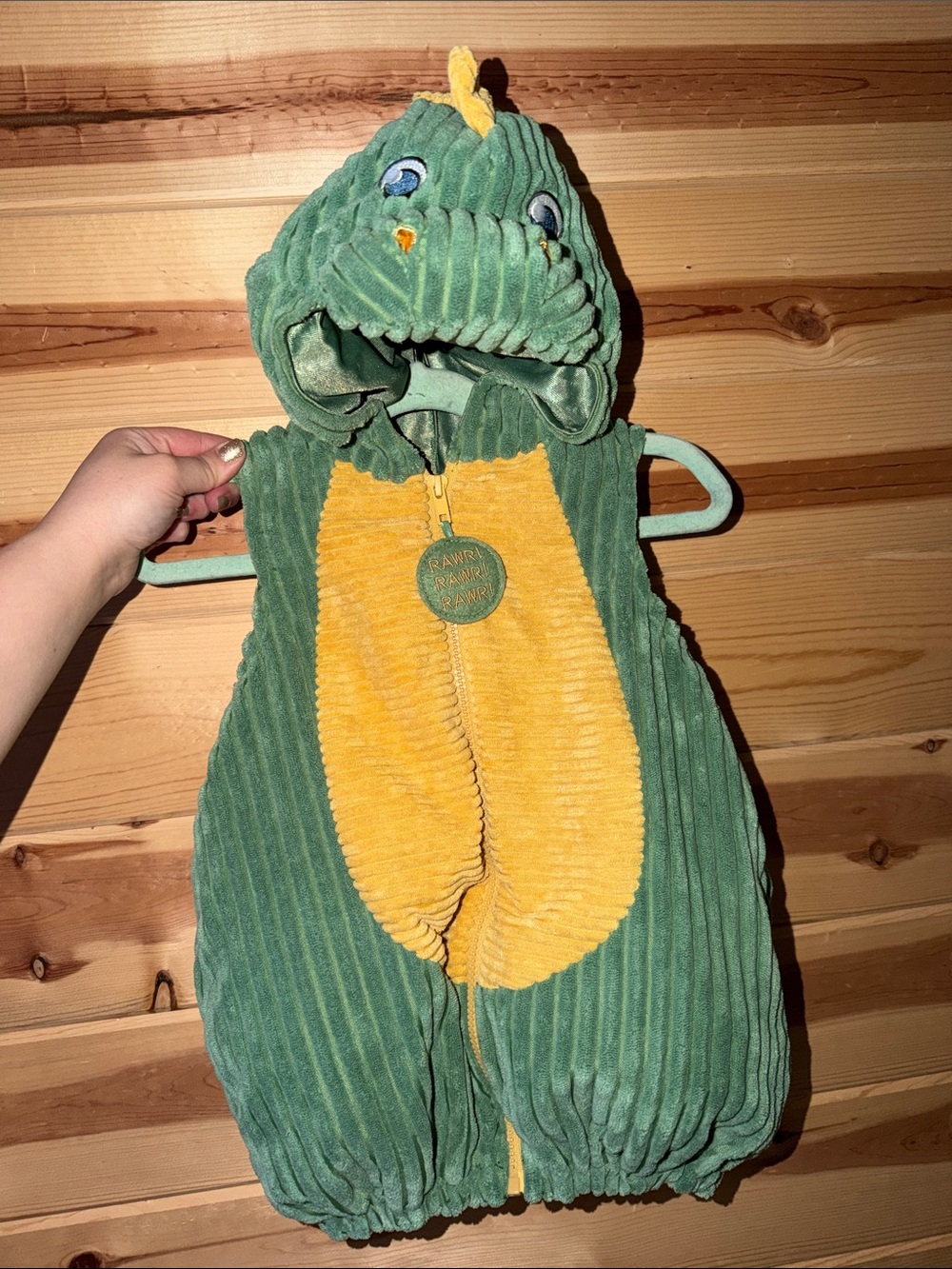 Green and Yellow Dragon Hooded Kids Costume